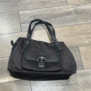 Black Coach Campbell Signature Handbag